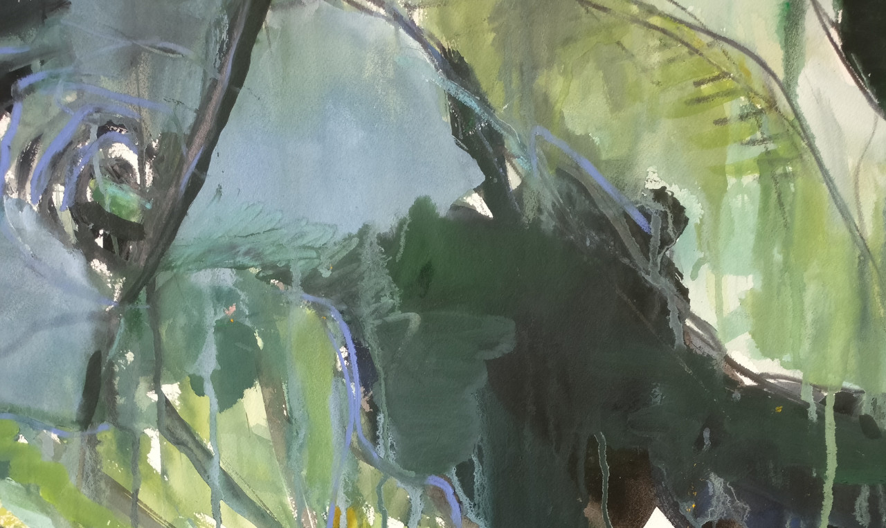 Yann Peron peinture reflets de l'erdre